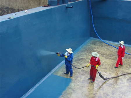 聚脲噴涂可用于游泳池、污水池防水防漏